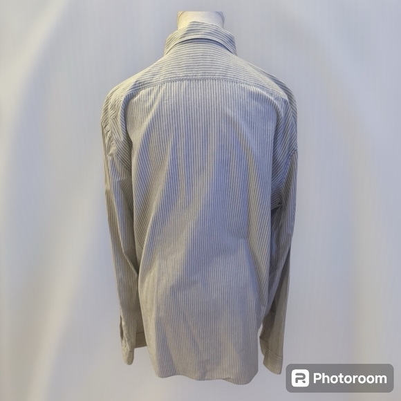 *Authentic* Men’s Burberry Brit Casual Pinstripe Shirt Sz XXL - Picture 8 of 14